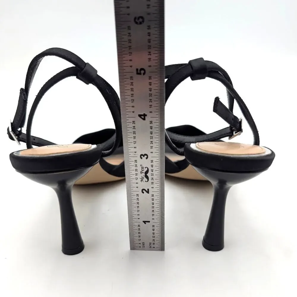Jewel Badgley Mischka Kaia Ankle Strap Sandals Women's Black Size US8 EU38.5